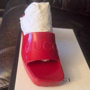 Gucci Women's Bold Red Slide Sandals